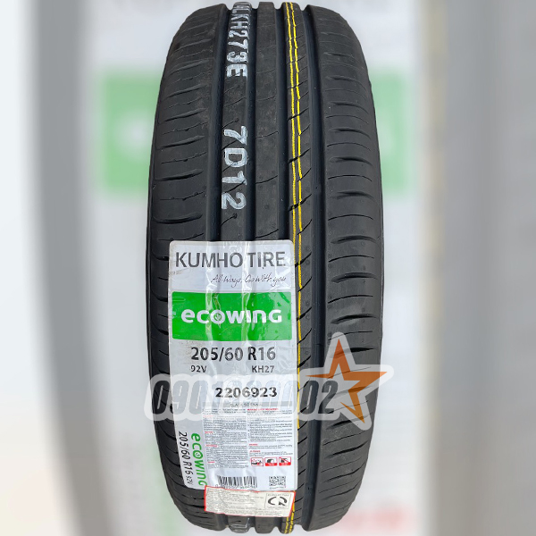 Lop Vo Xe Kumho 205 60R16 92V Ecowing KH27